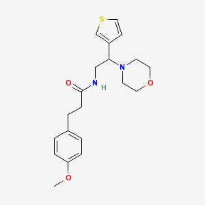 3-(4-methoxyphenyl)-N-(2-morpholino-2-(thiophen-3-yl)ethyl)propanamide