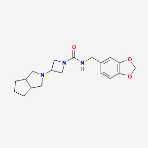 3-(3,3a,4,5,6,6a-Hexahydro-1H-cyclopenta[c]pyrrol-2-yl)-N-(1,3-benzodioxol-5-ylmethyl)azetidine-1-carboxamide