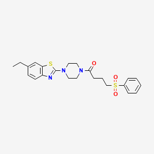 1-(4-(6-Ethylbenzo[d]thiazol-2-yl)piperazin-1-yl)-4-(phenylsulfonyl)butan-1-one