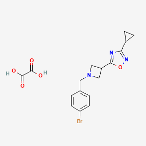 5-(1-(4-Bromobenzyl)azetidin-3-yl)-3-cyclopropyl-1,2,4-oxadiazole oxalate