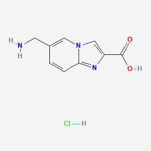 6-(Aminomethyl)imidazo[1,2-a]pyridine-2-carboxylic acid hydrochloride
