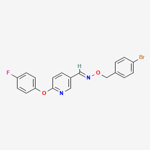 molecular formula C19H14BrFN2O2 B2789176 6-(4-fluorophenoxy)nicotinaldehyde O-(4-bromobenzyl)oxime CAS No. 866154-09-8