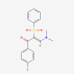 (Z)-2-(benzenesulfonyl)-3-(dimethylamino)-1-(4-fluorophenyl)prop-2-en-1-one