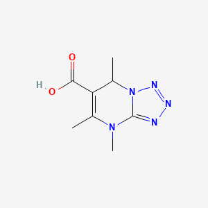 molecular formula C8H11N5O2 B2789185 4,5,7-trimethyl-4H,7H-[1,2,3,4]tetrazolo[1,5-a]pyrimidine-6-carboxylic acid CAS No. 1820603-61-9