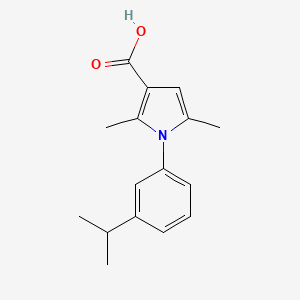 molecular formula C16H19NO2 B2789187 2,5-dimethyl-1-[3-(propan-2-yl)phenyl]-1H-pyrrole-3-carboxylic acid CAS No. 926187-34-0