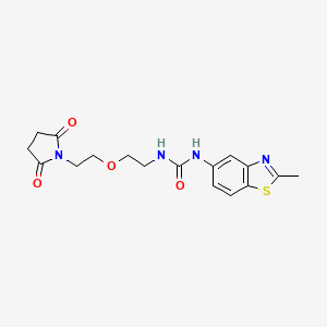 molecular formula C17H20N4O4S B2789191 1-(2-(2-(2,5-Dioxopyrrolidin-1-yl)ethoxy)ethyl)-3-(2-methylbenzo[d]thiazol-5-yl)urea CAS No. 2034204-31-2