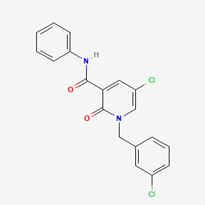 molecular formula C19H14Cl2N2O2 B2789196 5-chloro-1-(3-chlorobenzyl)-2-oxo-N-phenyl-1,2-dihydro-3-pyridinecarboxamide CAS No. 338977-62-1