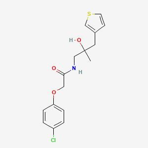 molecular formula C16H18ClNO3S B2789204 2-(4-chlorophenoxy)-N-{2-hydroxy-2-[(thiophen-3-yl)methyl]propyl}acetamide CAS No. 2097861-29-3