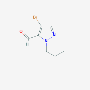 molecular formula C8H11BrN2O B2789208 4-Bromo-1-isobutyl-1H-pyrazole-5-carbaldehyde CAS No. 1784836-38-9