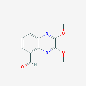 molecular formula C11H10N2O3 B2789224 2,3-Dimethoxyquinoxaline-5-carbaldehyde CAS No. 188699-41-4
