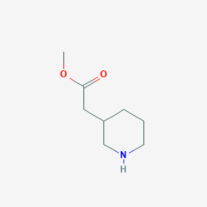 molecular formula C8H15NO2 B2789231 Methyl 2-(piperidin-3-yl)acetate CAS No. 85375-73-1