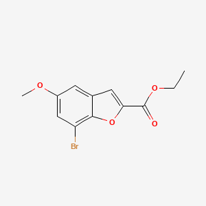 molecular formula C12H11BrO4 B2789238 Ethyl 7-bromo-5-methoxy-1-benzofuran-2-carboxylate CAS No. 91571-13-0