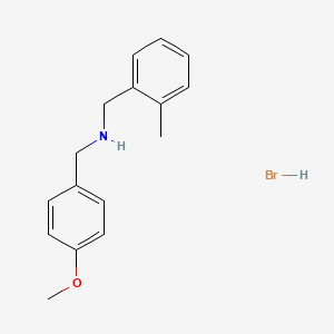 molecular formula C16H20BrNO B2789249 N-(4-Methoxybenzyl)-1-(o-tolyl)methanamine hydrobromide CAS No. 1609395-74-5