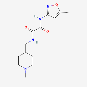 molecular formula C13H20N4O3 B2789250 N1-(5-methylisoxazol-3-yl)-N2-((1-methylpiperidin-4-yl)methyl)oxalamide CAS No. 953223-78-4