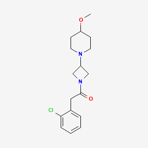 molecular formula C17H23ClN2O2 B2789259 2-(2-Chlorophenyl)-1-(3-(4-methoxypiperidin-1-yl)azetidin-1-yl)ethanone CAS No. 2034292-01-6
