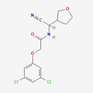 N-[cyano(oxolan-3-yl)methyl]-2-(3,5-dichlorophenoxy)acetamide