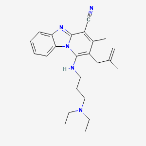 1-{[3-(Diethylamino)propyl]amino}-3-methyl-2-(2-methylprop-2-en-1-yl)pyrido[1,2-a]benzimidazole-4-carbonitrile