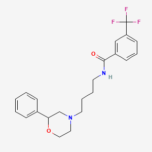 molecular formula C22H25F3N2O2 B2789281 N-(4-(2-phenylmorpholino)butyl)-3-(trifluoromethyl)benzamide CAS No. 954047-47-3