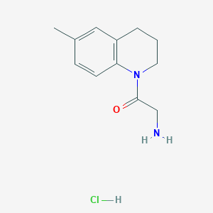 molecular formula C12H17ClN2O B2789282 [2-(6-methyl-3,4-dihydroquinolin-1(2H)-yl)-2-oxoethyl]amine hydrochloride CAS No. 1568684-07-0