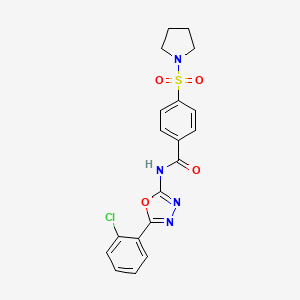 N-(5-(2-chlorophenyl)-1,3,4-oxadiazol-2-yl)-4-(pyrrolidin-1-ylsulfonyl)benzamide