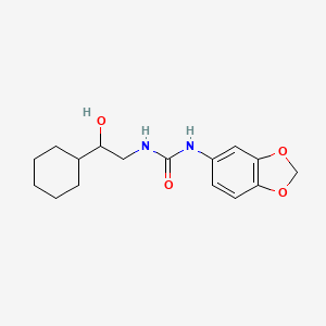 molecular formula C16H22N2O4 B2789292 1-(Benzo[d][1,3]dioxol-5-yl)-3-(2-cyclohexyl-2-hydroxyethyl)urea CAS No. 1351594-63-2