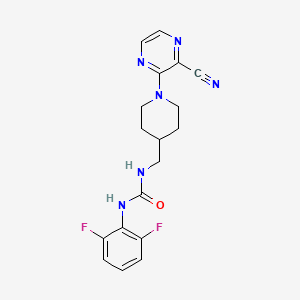 1-((1-(3-Cyanopyrazin-2-yl)piperidin-4-yl)methyl)-3-(2,6-difluorophenyl)urea