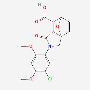 2-(5-Chloro-2,4-dimethoxyphenyl)-1-oxo-1,2,3,6,7,7a-hexahydro-3a,6-epoxyisoindole-7-carboxylic acid
