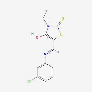 5-(((3-Chlorophenyl)amino)methylene)-3-ethyl-2-thioxo-1,3-thiazolidin-4-one