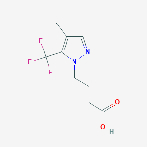 4-[4-Methyl-5-(trifluoromethyl)-1H-pyrazol-1-yl]butanoic acid
