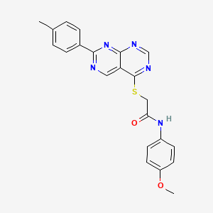 N-(4-methoxyphenyl)-2-((7-(p-tolyl)pyrimido[4,5-d]pyrimidin-4-yl)thio)acetamide