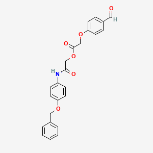 [2-Oxo-2-(4-phenylmethoxyanilino)ethyl] 2-(4-formylphenoxy)acetate