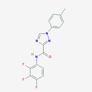 molecular formula C16H11F3N4O B278932 1-(4-methylphenyl)-N-(2,3,4-trifluorophenyl)-1H-1,2,4-triazole-3-carboxamide 