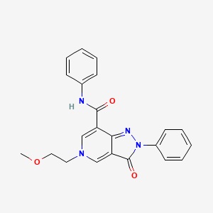 5-(2-methoxyethyl)-3-oxo-N,2-diphenyl-3,5-dihydro-2H-pyrazolo[4,3-c]pyridine-7-carboxamide