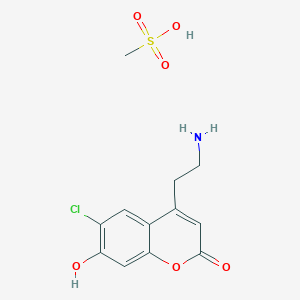 molecular formula C12H14ClNO6S B2789334 FFN 102 mesylate CAS No. 1883548-92-2