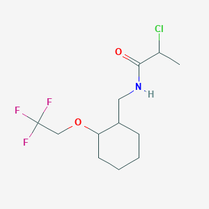 2-Chloro-N-[[2-(2,2,2-trifluoroethoxy)cyclohexyl]methyl]propanamide