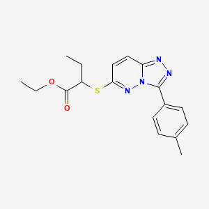 Ethyl 2-((3-(p-tolyl)-[1,2,4]triazolo[4,3-b]pyridazin-6-yl)thio)butanoate