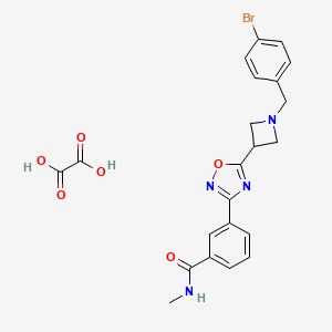 3-(5-(1-(4-bromobenzyl)azetidin-3-yl)-1,2,4-oxadiazol-3-yl)-N-methylbenzamide oxalate