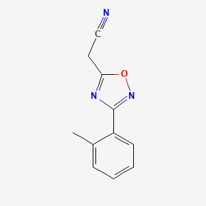 molecular formula C11H9N3O B2789349 [3-(2-Methylphenyl)-1,2,4-oxadiazol-5-yl]acetonitrile CAS No. 851208-00-9