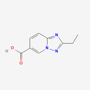 molecular formula C9H9N3O2 B2789358 2-Ethyl-[1,2,4]triazolo[1,5-a]pyridine-6-carboxylic acid CAS No. 1369085-83-5