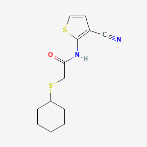 molecular formula C13H16N2OS2 B2789361 N-(3-cyano-2-thienyl)-2-(cyclohexylsulfanyl)acetamide CAS No. 338777-51-8
