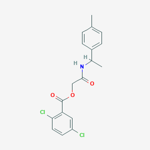 molecular formula C18H17Cl2NO3 B2789362 {[1-(4-Methylphenyl)ethyl]carbamoyl}methyl 2,5-dichlorobenzoate CAS No. 1794935-64-0