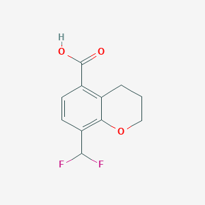 molecular formula C11H10F2O3 B2789369 8-(Difluoromethyl)-3,4-dihydro-2H-chromene-5-carboxylic acid CAS No. 2248293-92-5