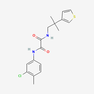molecular formula C17H19ClN2O2S B2789371 N1-(3-chloro-4-methylphenyl)-N2-(2-methyl-2-(thiophen-3-yl)propyl)oxalamide CAS No. 2309604-23-5