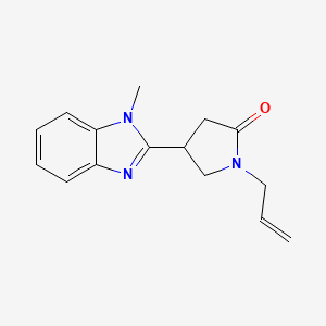 molecular formula C15H17N3O B2789377 1-allyl-4-(1-methyl-1H-benzo[d]imidazol-2-yl)pyrrolidin-2-one CAS No. 881431-04-5