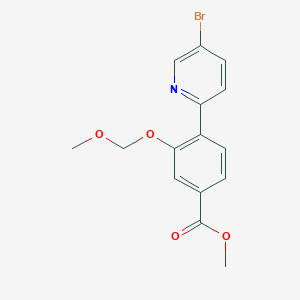 molecular formula C15H14BrNO4 B2789381 Methyl 4-(5-bromopyridin-2-yl)-3-(methoxymethoxy)benzoate CAS No. 2408966-20-9