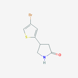molecular formula C8H8BrNOS B2789383 4-(4-Bromothiophen-2-yl)pyrrolidin-2-one CAS No. 133933-70-7