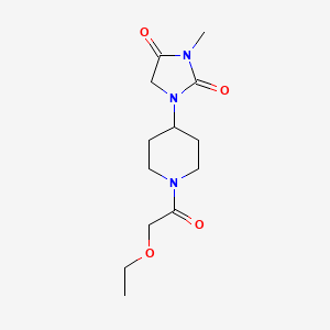 molecular formula C13H21N3O4 B2789393 1-(1-(2-Ethoxyacetyl)piperidin-4-yl)-3-methylimidazolidine-2,4-dione CAS No. 2195940-82-8