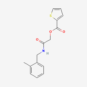 molecular formula C15H15NO3S B2789397 2-((2-Methylbenzyl)amino)-2-oxoethyl thiophene-2-carboxylate CAS No. 1242011-48-8