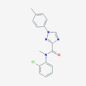molecular formula C17H15ClN4O B278941 N-(2-chlorophenyl)-N-methyl-1-(4-methylphenyl)-1H-1,2,4-triazole-3-carboxamide 