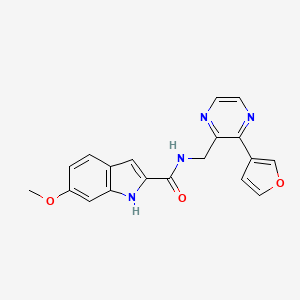 N-((3-(furan-3-yl)pyrazin-2-yl)methyl)-6-methoxy-1H-indole-2-carboxamide